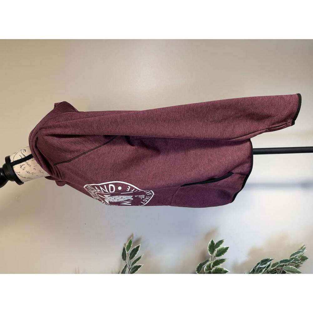 Great Lakes Unsalted Apparel Women's Mackinac Island Turtle Hoodie Maroon Medium - Picture 3 of 11